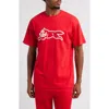 Icecream Running Dog Graphic T-shirt In Racing Red