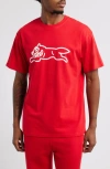 Icecream Running Dog Graphic T-shirt In Racing Red