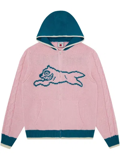Icecream Running Dog Hoodie In Pink