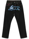 Icecream Mens Running Dog Straight-leg Denim Jeans Black In Black