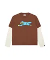 Icecream Running Dog Layered Ls T-shirt In Brown