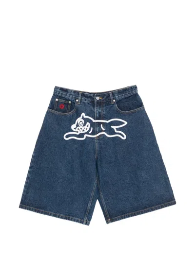 Icecream Running Dog Patch Shorts In Blue