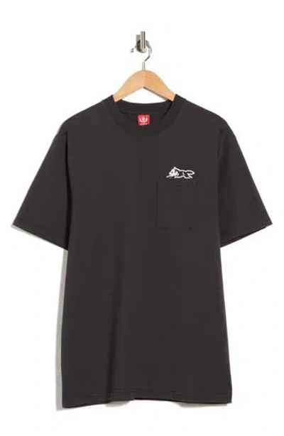 Icecream Running Dog Pocket T-shirt In Black