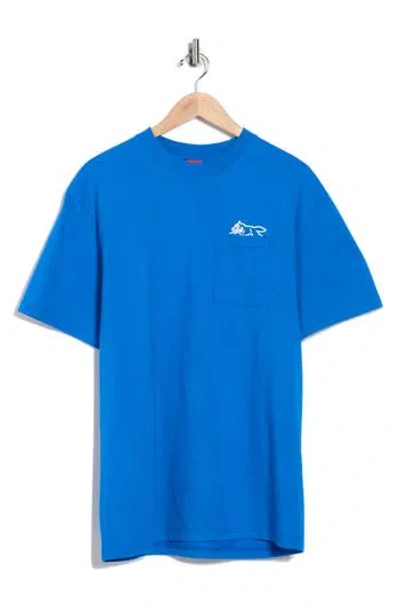 Icecream Running Dog Pocket T-shirt In Blue