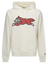 Icecream Mens Off White Running Dog Brand-print Cotton-jersey Hoody In Off White