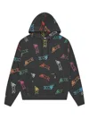Icecream Grey Graphic Print Hoodie In Black