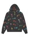 Icecream Grey Graphic Print Hoodie In Multi