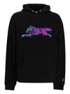 Icecream Black Running Dog Popover Hoodie In Black