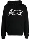 Icecream Running Dog Popover Hoodie In Black