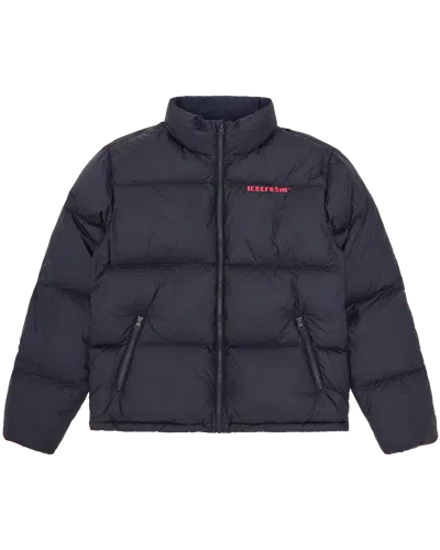Icecream Kids' Running Dog Puffer Jacket In Navy