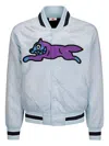 Icecream Running Dog Satin Bomber Jacket In Blue