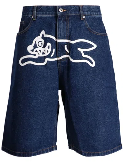 Icecream Blue Running Dog Denim Shorts