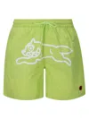 Icecream Running Dog Swim Shorts In Lime Green