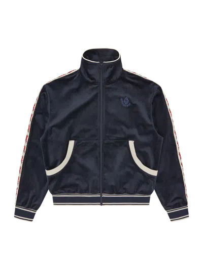 Icecream Kids' Running Dog Taped Velour Track Top In Blue
