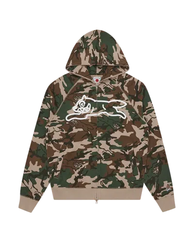 Icecream Kids' Running Dog Woodland Camo Zip Through Hood In Multi