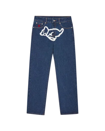 Icecream Kids' Running Puppy Denim Pant In Indigo