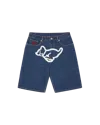 Icecream Running Puppy Denim Shorts In Indigo