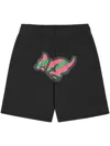 Icecream Running Puppy Shorts In Black