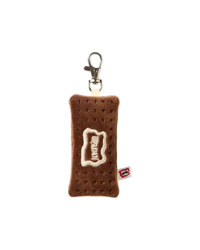 Icecream Kids'  Sandwich Plush Keychain In Brown