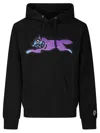 Icecream Satin Running Dog Popover Sweatshirt In Black