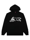 Icecream Sauce Running Dog-printed Hoodie In Black