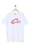 Icecream Script Graphic T-shirt In White