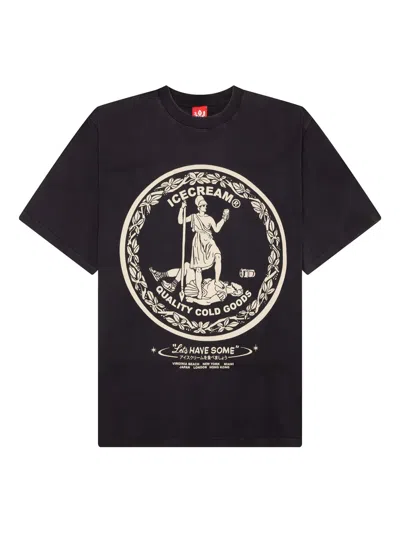 Icecream Seal Graphic-print T-shirt In Black