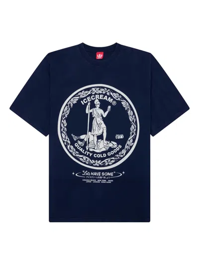 Icecream Seal Graphic T-shirt In Blue