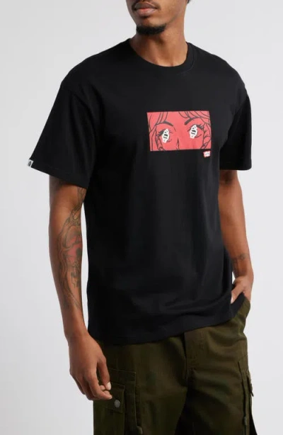 Icecream Seeing Cones Graphic T-shirt In Black