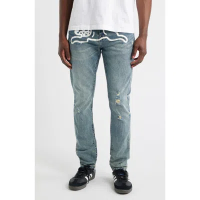 Icecream Shade Chocolate Fit Stretch Denim Jeans In Blue