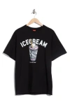 Icecream Shake Graphic T-shirt In Black
