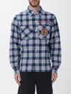 Icecream Check-pattern Logo-embroidered Shirt In Blue