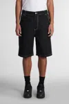 Icecream Shorts In Black Cotton In Black
