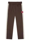 Icecream Side-stripe Logo-patch Track Pants In Brown