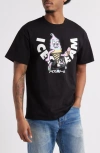 Icecream Skate Cone Graphic T-shirt In Black