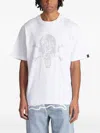Icecream Skull-embellished T-shirt In White