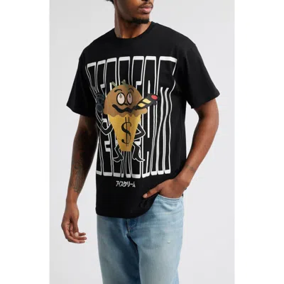 Icecream Smokey Graphic T-shirt In Black