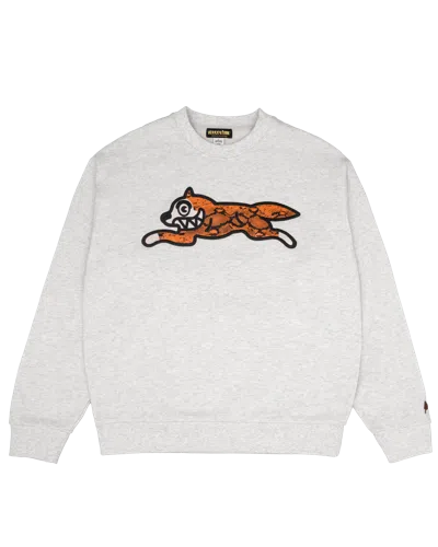 Icecream Kids' Snake Pattern Running Dog Crewneck In Heather Grey