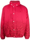 Icecream Snakeskin-print Padded Jacket In Pink
