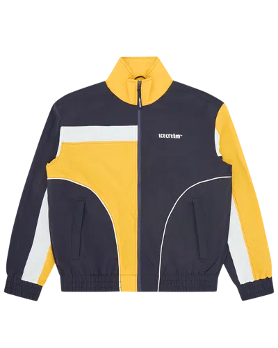 Icecream Kids' Soft Serve Panelled Track Jacket In Blue