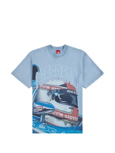 Icecream Sponsor Graphic-print T-shirt In Blue