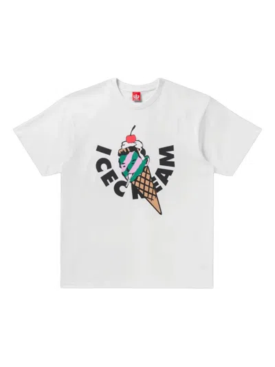 Icecream Spoonfull Graphic Short-sleeve T-shirt In White