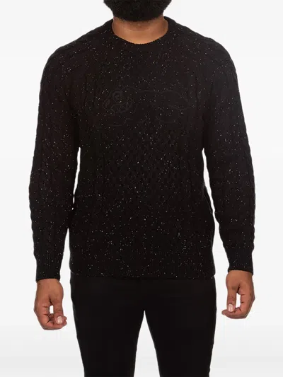 Icecream Sprinkles Cable-knit Sweater In Black
