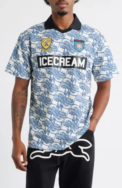 Icecream Stacks Soccer Jersey In Blue