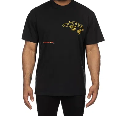 Icecream Stars Short Sleeve Oversize Fit Knit Tee In Black