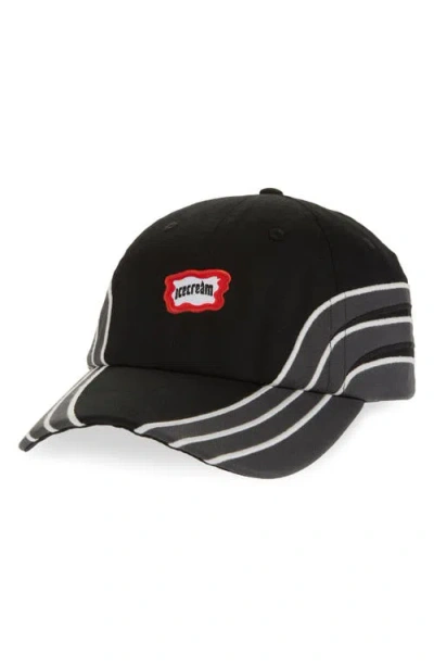 Icecream Starter Baseball Cap In Black
