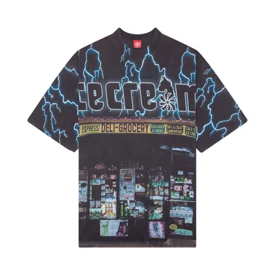 Pre-owned Icecream Static Short-sleeve Oversized Knit 'charcoal Art' | Grey | Men's Size Xxl In Gray