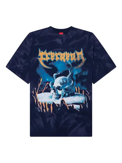 Icecream Stone Cold Graphic-print T-shirt In Blue