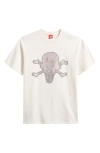 Icecream Stones Rhinestone Cotton Graphic T-shirt In Whisper White