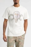 Icecream Stones Rhinestone Cotton Graphic T-shirt In White